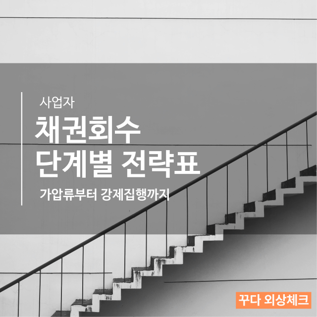 꾸다 외상체크 사업자번호 조회 채권 회수 단계별 전략표